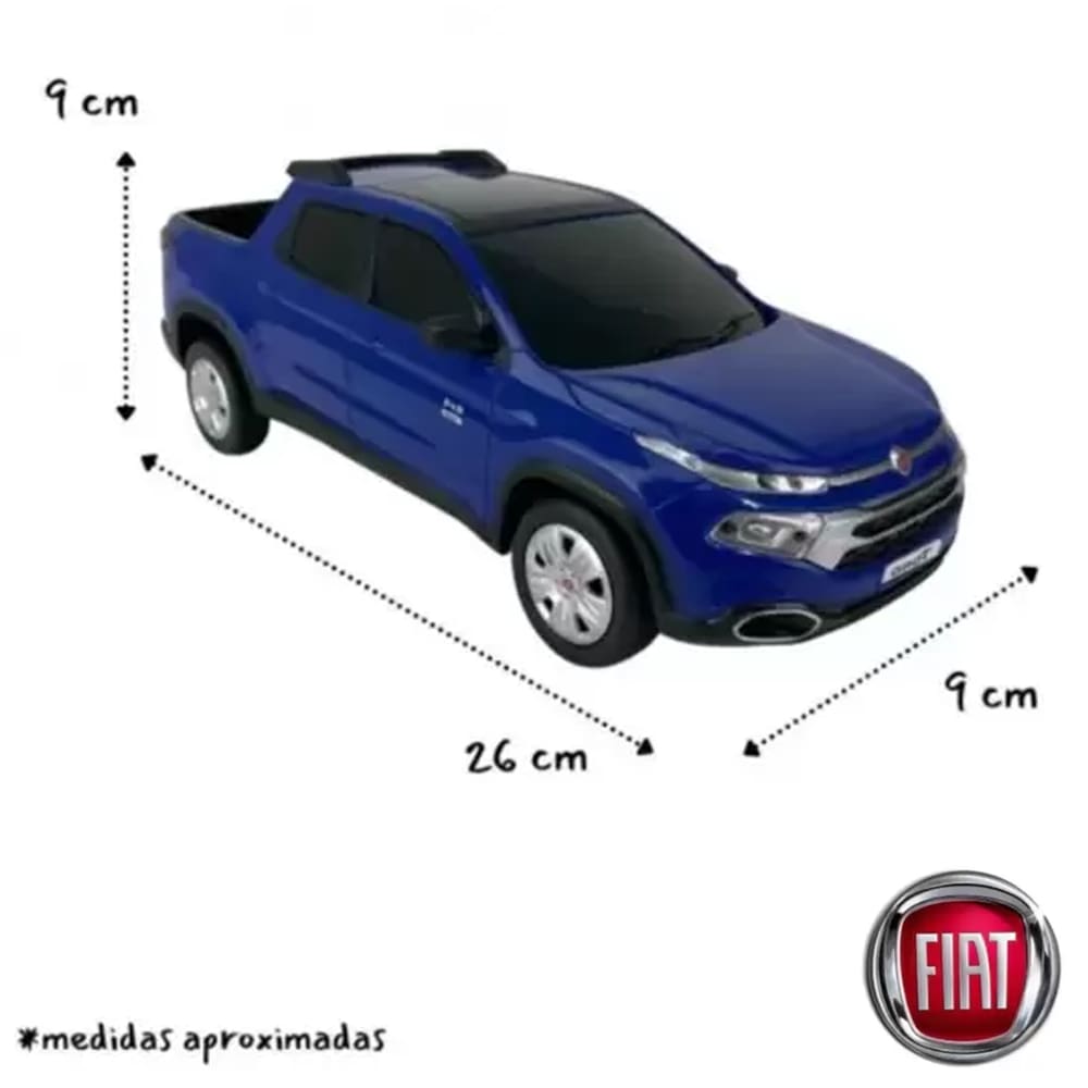 Carro Fiat Toro Azul com Controle Remoto Colecionável CKS