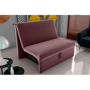 Sofá Cama Malu Veludo Rose E431 - Matrix