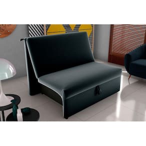 Sofá Cama Malu Veludo Preto E451 - Matrix
