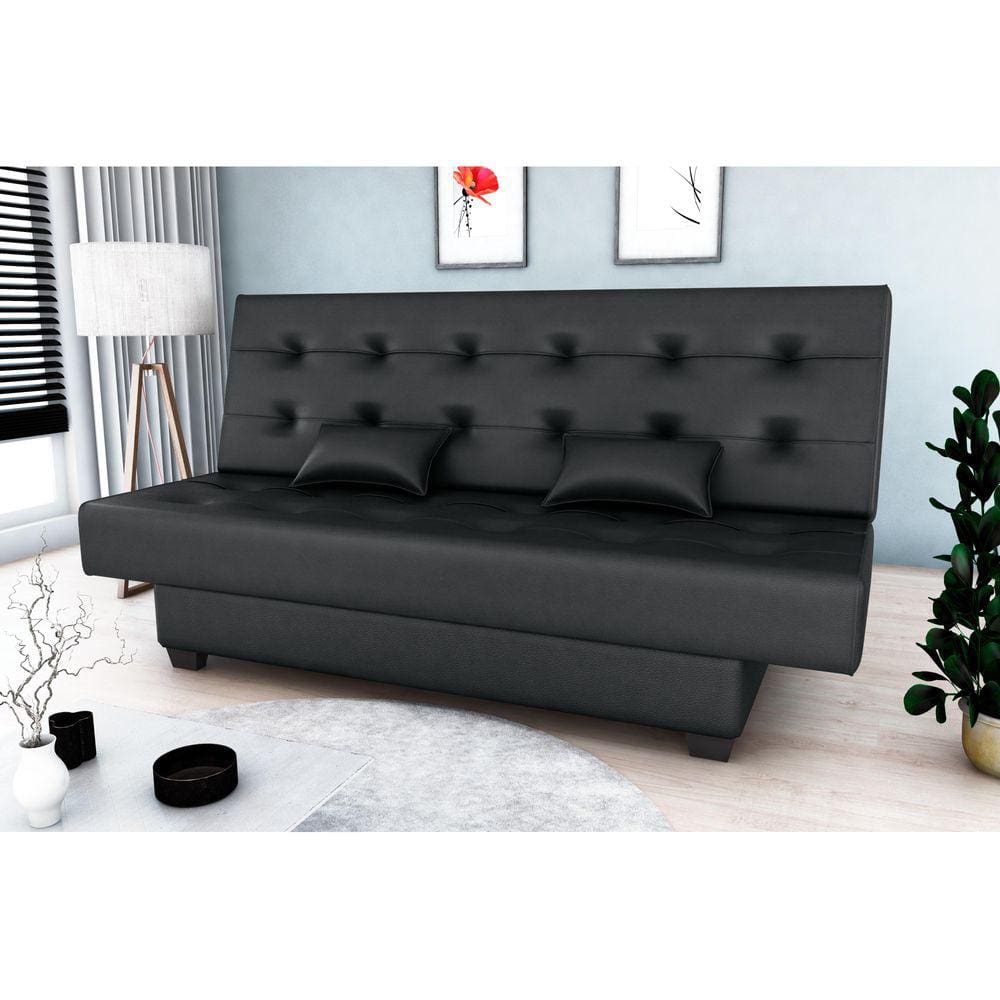 Sofá Cama Laila Corano Preto F281 - Matrix