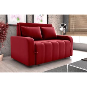 Sofá Cama Amora Masserati Vermelho E404 - Matrix