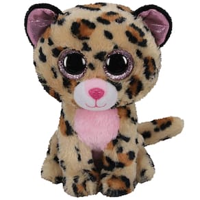 Pelúcia Ty Beanie Boo Oncinha Livvie com Olhinhos de Glitter
