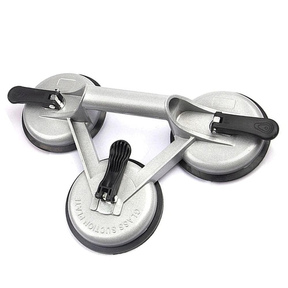 Ventosa Sucçao Tripla 150kg Espelho Ceramica Vidro Ferro Marmore Transporte Alavanca Marmoraria Vidraçaria Resistente Seguro