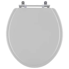 Assento Sanitário Laqueado Dalia Cinza Claro Para Vaso Fiori