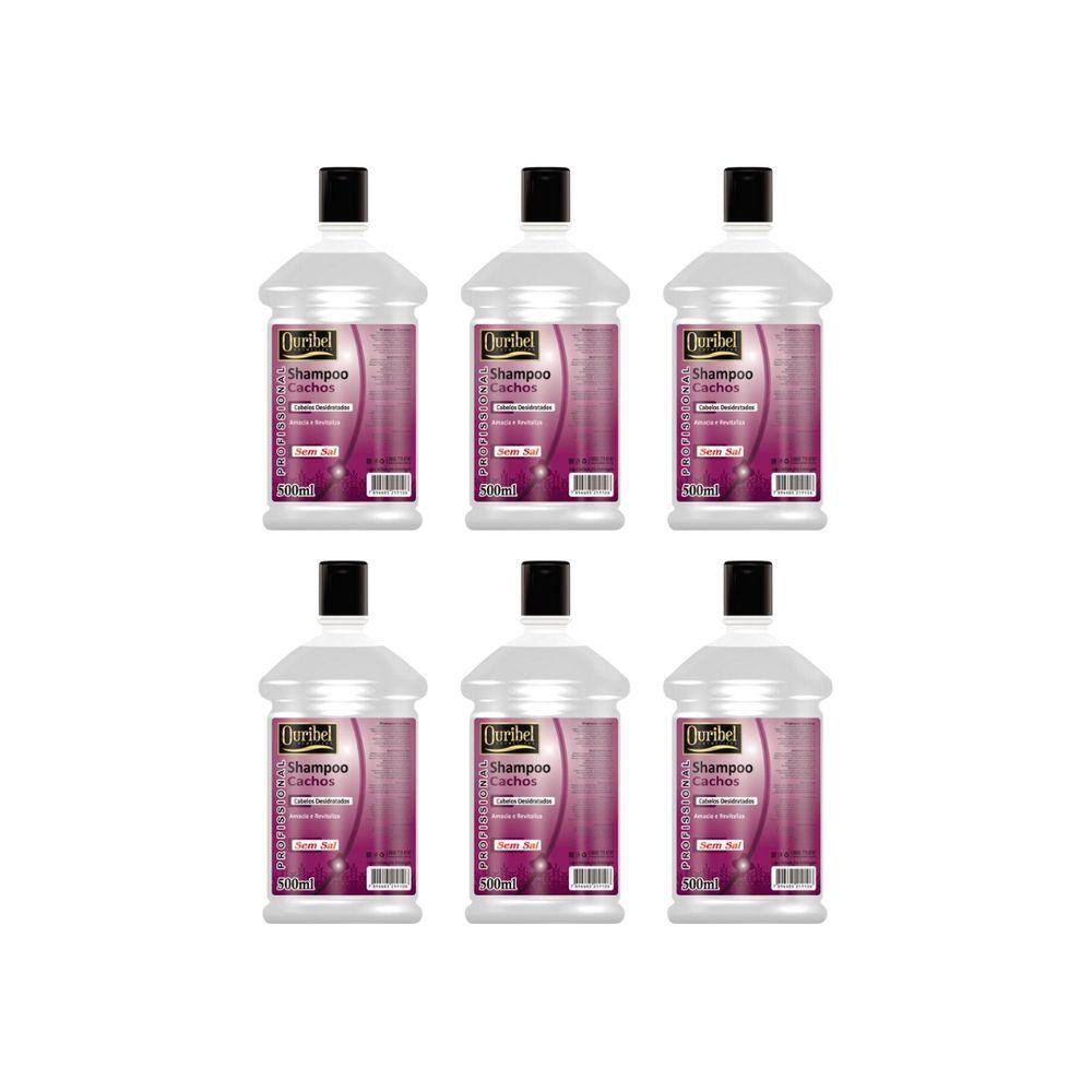 Shampoo Ouribel Cachos 500ml - Kit C/6un