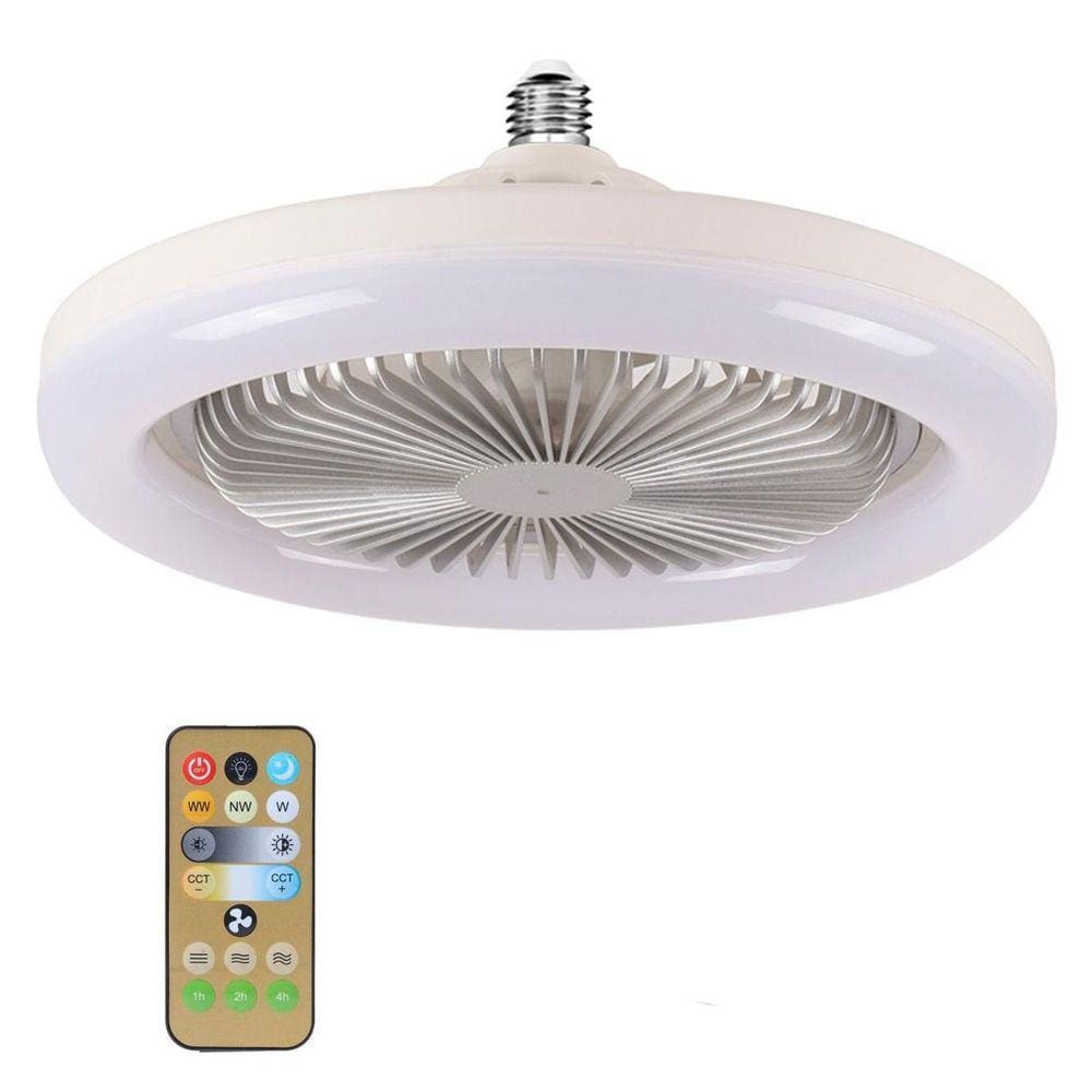 Luminária Led Com Ventilador Integrado Teto E27 Controle