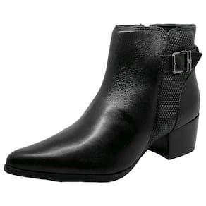 Bota Feminina Couro Cano Baixo Salto Médio Bottero 349306