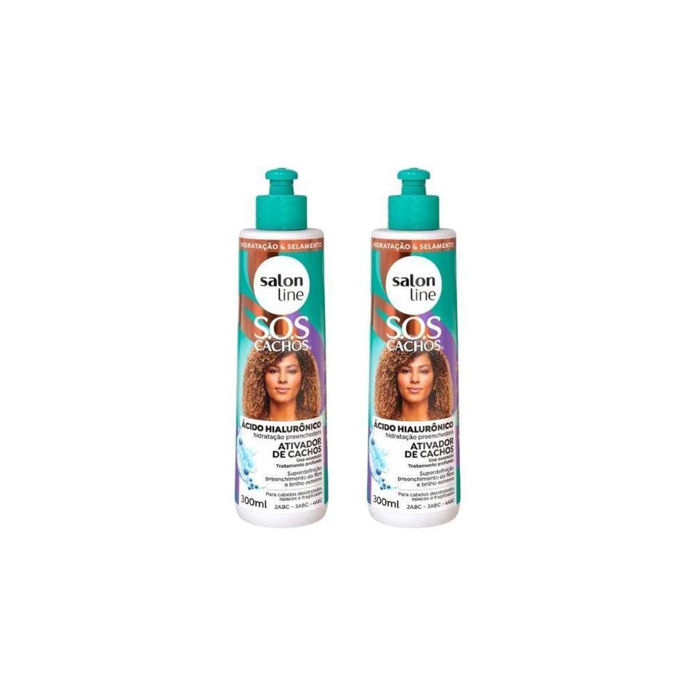 Ativador De Cachos Salon Line 300Ml Sos Cachos Hialur - 2Un