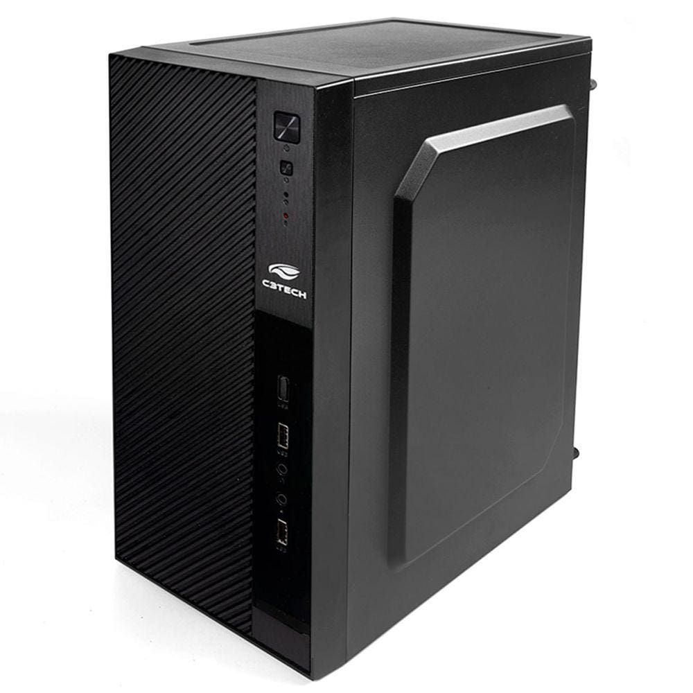 Gabinete C3Tech, Fonte 200W, Micro ATX, Preto - MT-31BK