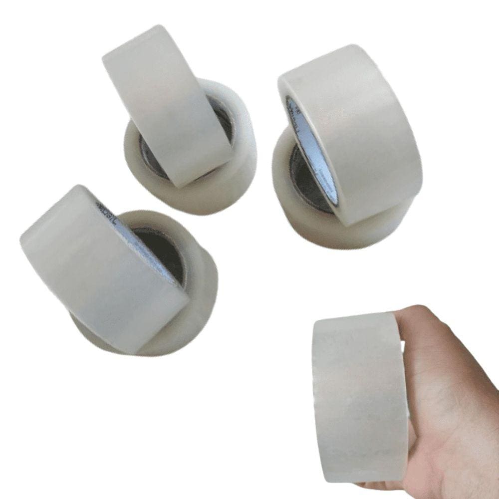 3 Fitas Adesivas 48mm X 100m Transparente 3 Rolos