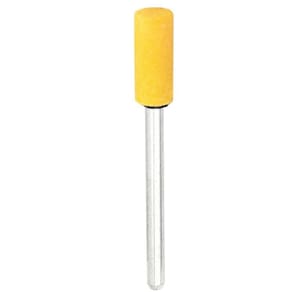 Ponta Montada Amarela 6Mm Abrasivo Fino 3Mm P Micro Retifica