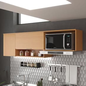 Armário Aéreo de Cozinha 190cm 2 Portas Alice Angelin Premium