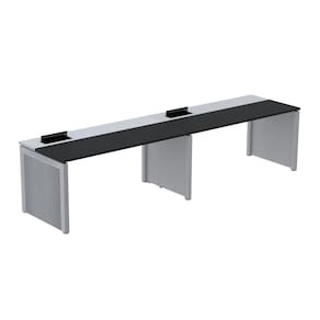 Mesa de Plataforma Simples para 2 Pessoas Corporativa 110x792/2p Pscpp110/792/2p Preto/Cinza