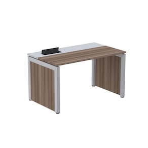 Escrivaninha para Escritório 130x79,2cm Pscpp130 Walnut/Cinza