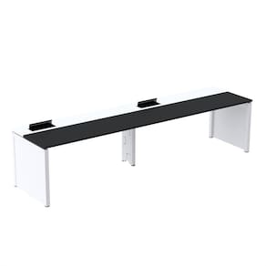 Mesa de Plataforma Simples para 2 Pessoas Corporativa 120x792/2p Pscpp120/792/2p Preto/Branco