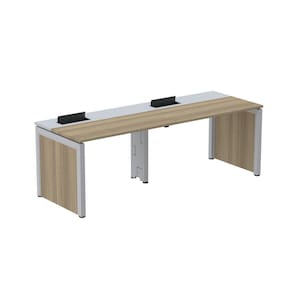 Mesa de Plataforma Simples para 2 Pessoas Corporativa 160x792/2p Pscpp160/792/2p Grafito/Cinza