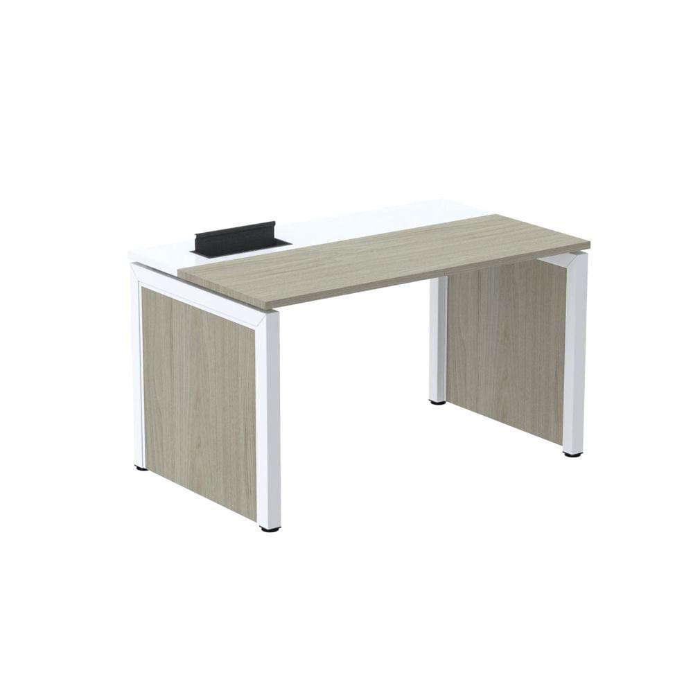 Escrivaninhas para Escritório 160x79,2cm Pscpp160 Nogueira Casablanca/Branco