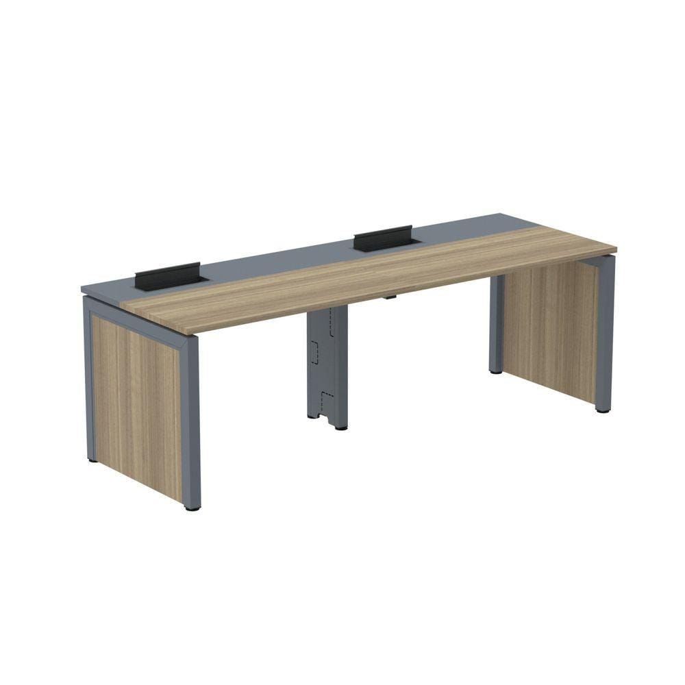 Mesa de Plataforma Simples para 2 Pessoas Corporativa 160x792/2p Pscpp160/792/2p Noguiera casblanca/Grafito
