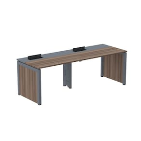 Escrivaninha Corporativa para 2 Pessoas 120x79,2cm Pscpp120 Walnut/Grafito