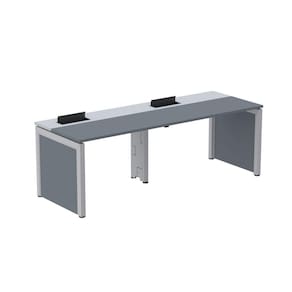 Mesa de Plataforma Simples para 2 Pessoas Corporativa 150x792/2p Pscpp150/792/2p Grafito/Cinza