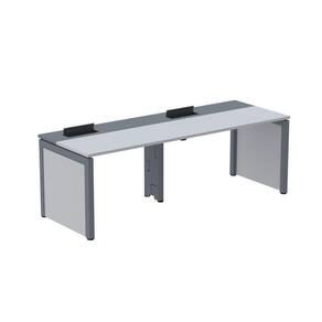 Escrivaninha Corporativa para 2 Pessoas 140x79,2cm Pscpp140 Cinza/Grafito