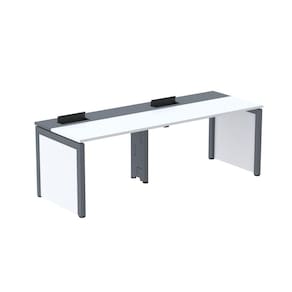 Escrivaninha Corporativa para 2 Pessoas 120x79,2cm Pscpp120 Branco/Grafito