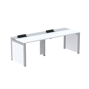 Escrivaninha Corporativa para 2 Pessoas 140x79,2cm Pscpp140 Branco/Cinza
