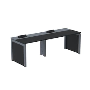 Escrivaninha Corporativa para 2 Pessoas 140x79,2cm Pscpp140 Preto/Grafito