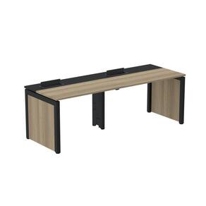 Escrivaninha Corporativa para 2 Pessoas 140x79,2cm Pscpp140 Noce Naturalle/Preto