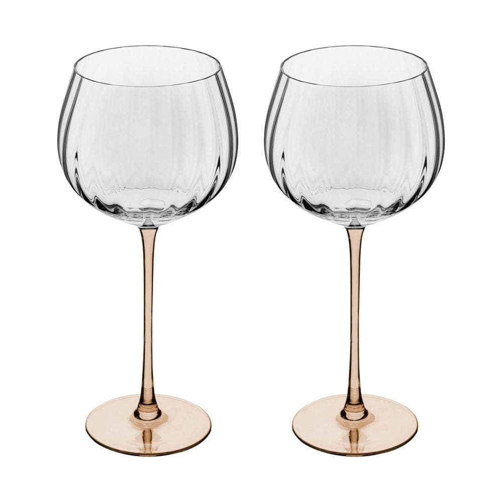 Conjunto 2 Taças de Vinho de Vidro com Haste Âmbar Classic 720ml - Wolff