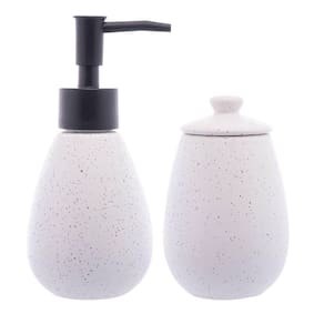 Conjunto 2 Peças para Banheiro de Cerâmica Granilite Branco - Wolff