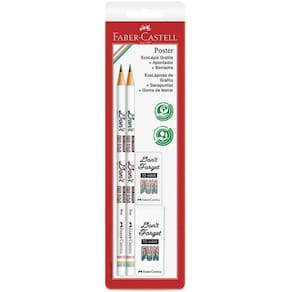 Kit Escolar Pôster Branco 4 Peças - Faber-Castell