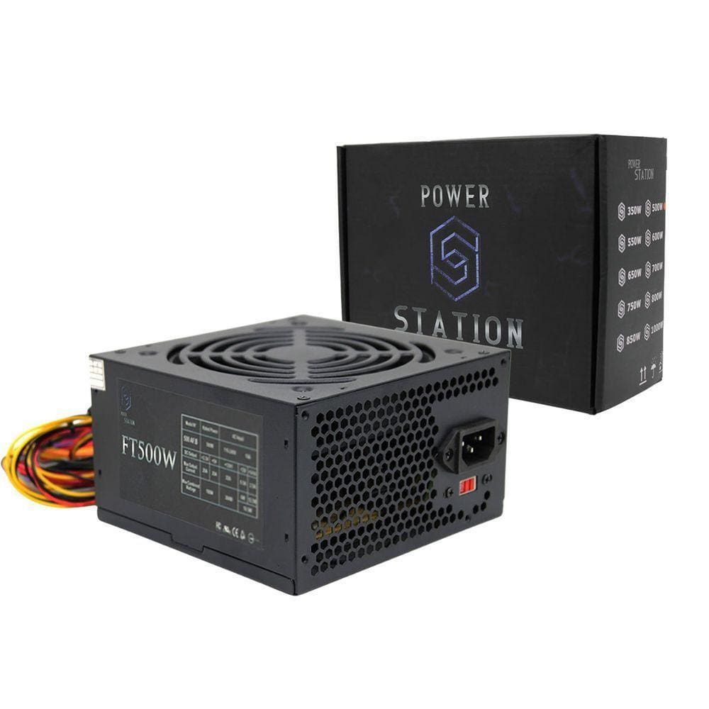 Fonte 500w Power Station, Atx, Bivolt Manual, Preto - Ft500wps