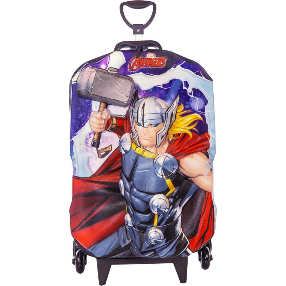 Mochila de Rodinhas 3D Maxtoy Thor Azul