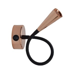 Arandela de Cabeceira Leitura Flexivel Rose Gold Led 3W 3000K Bivolt