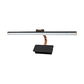 Arandela Mirror Linear Quadro Preto e Cobre 50cm Led 12W 3 em 1 Bivolt