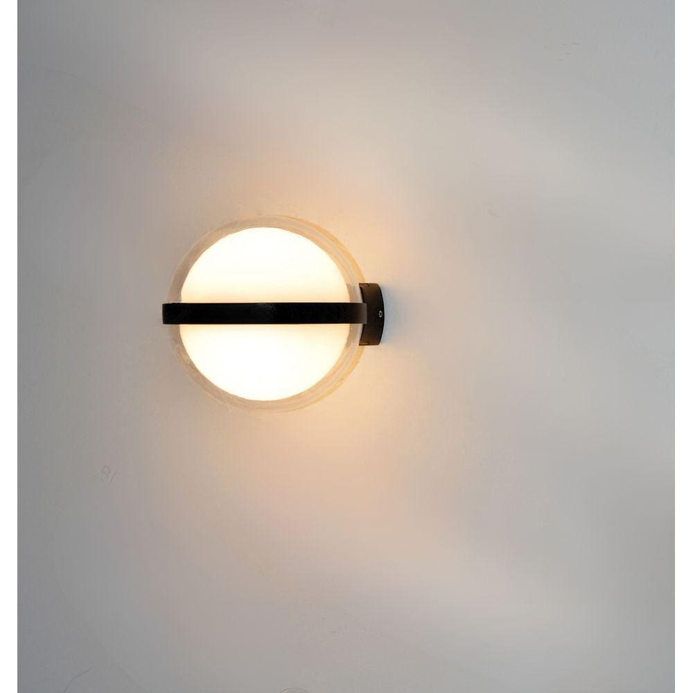 Arandela Moderna Globo Preta Led 12W 3000K Bivolt IP65