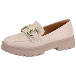 Sapato Feminino Loafer em Croco com Bridão Vizzano 1422.101