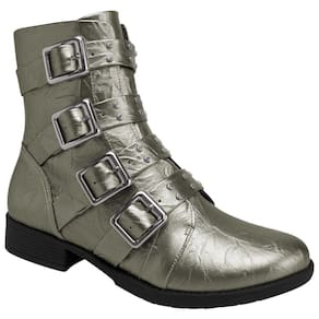 Coturno Cano Curto Piccadilly 653006 Feminino - Pewter