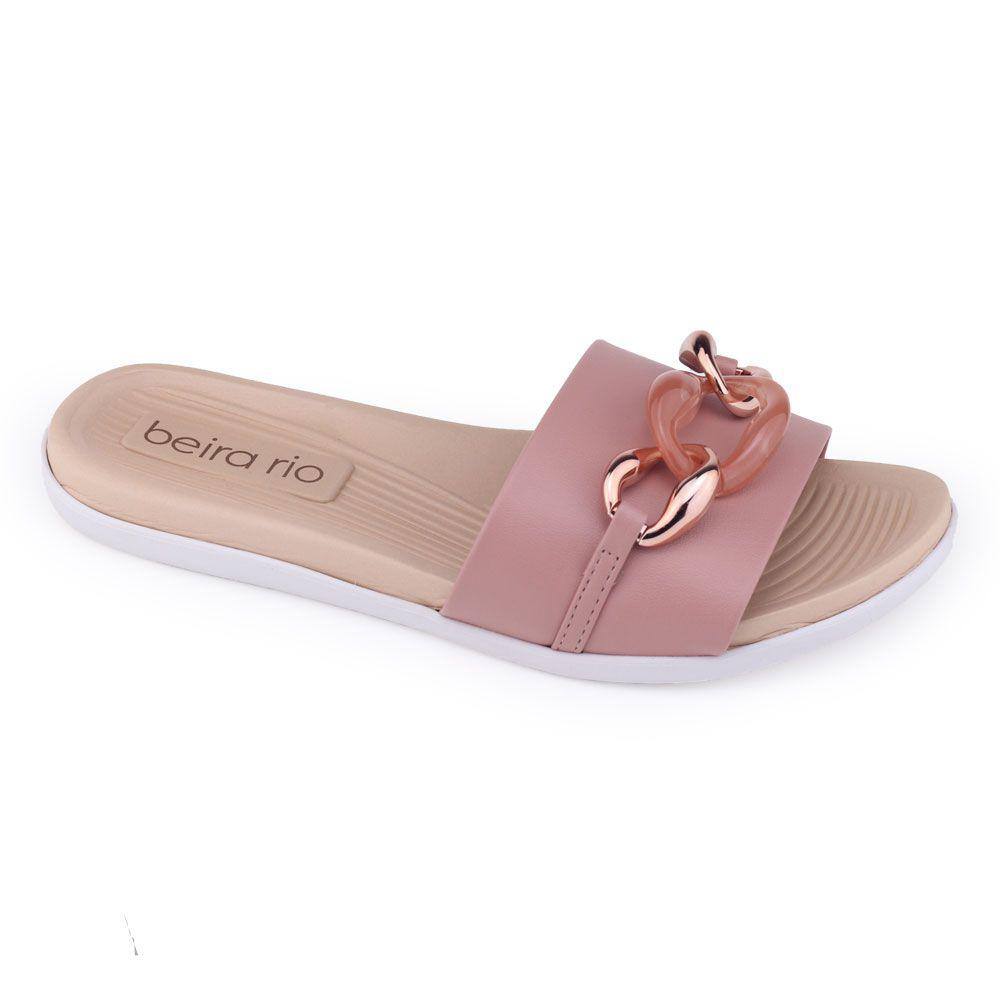 Chinelo Slide rasteiro Beira Rio 8360.244 SlipOn Corrente