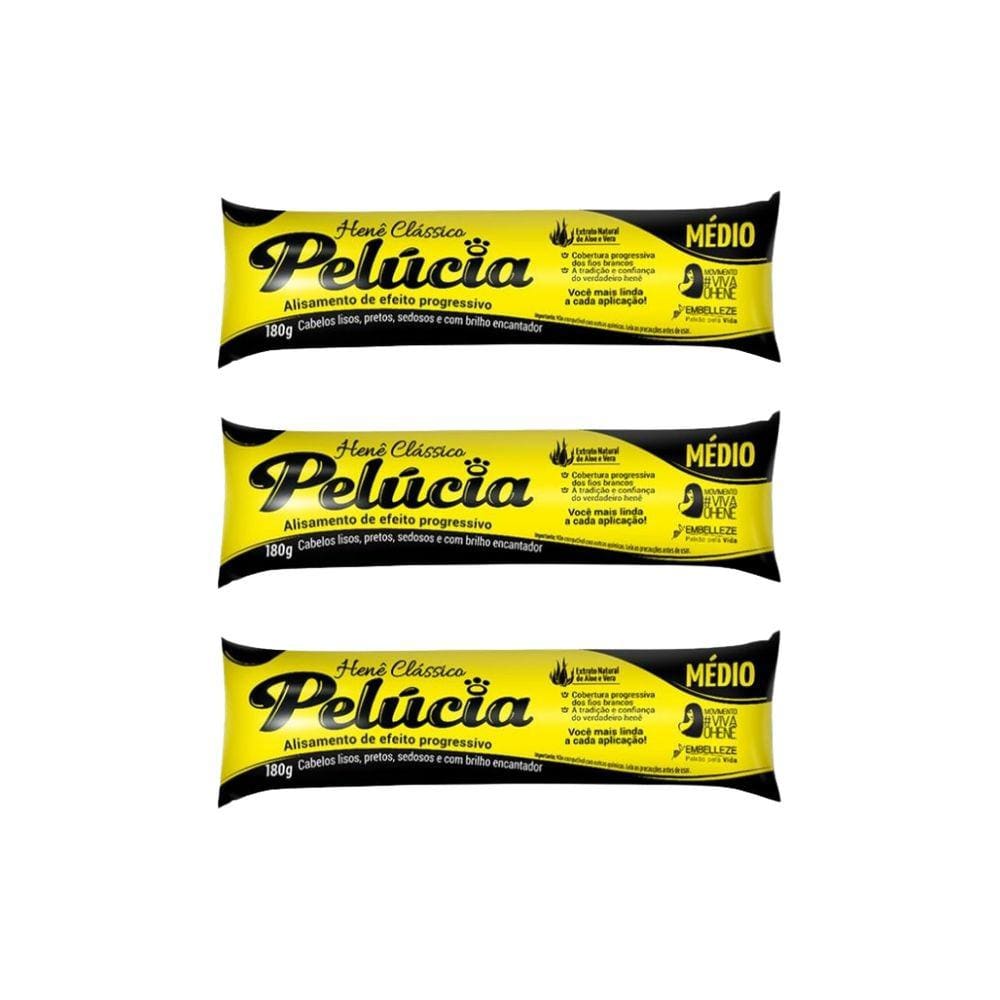 Hene Pelucia Medio 180g - Kit C/ 3un
