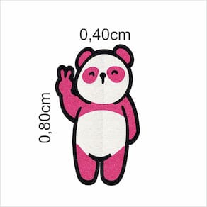 Tapete Personalizado Ursinho Cor Pink 80X40 cm Para Salas Quartos e Porta de Entradas