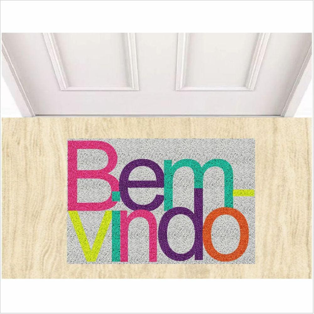Capacho Tapete Antiderrapante Bem vindo 60X40 cm