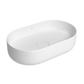 Cuba Oval De Apoio 50 Cm Cubas Slim Branco L.14050.17