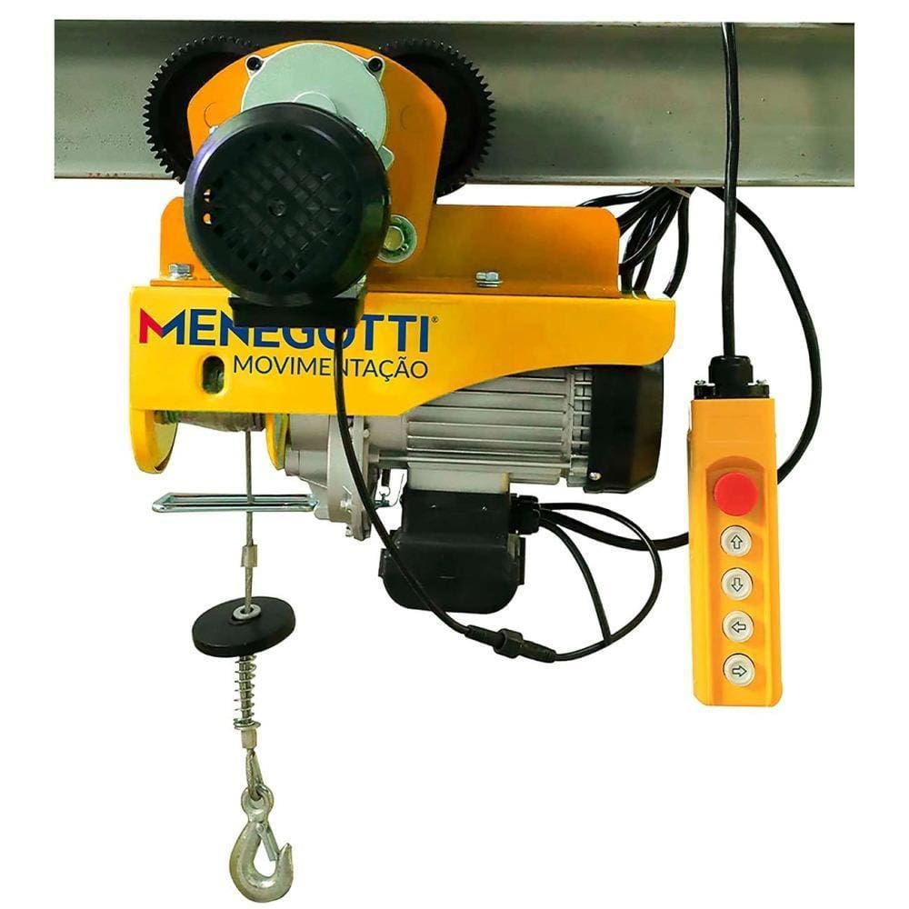 Guincho Talha Elétrica Com Trole 500/1000Kg 12M Menegotti