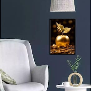 Quadro Arquétipo Maçã Dourada 45X34Cm - Com Vidro