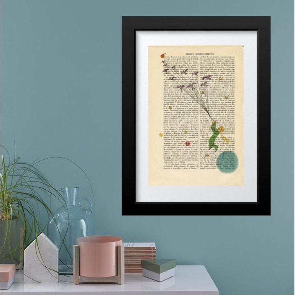 Quadro Vintage Pequeno Principe - 60X48Cm