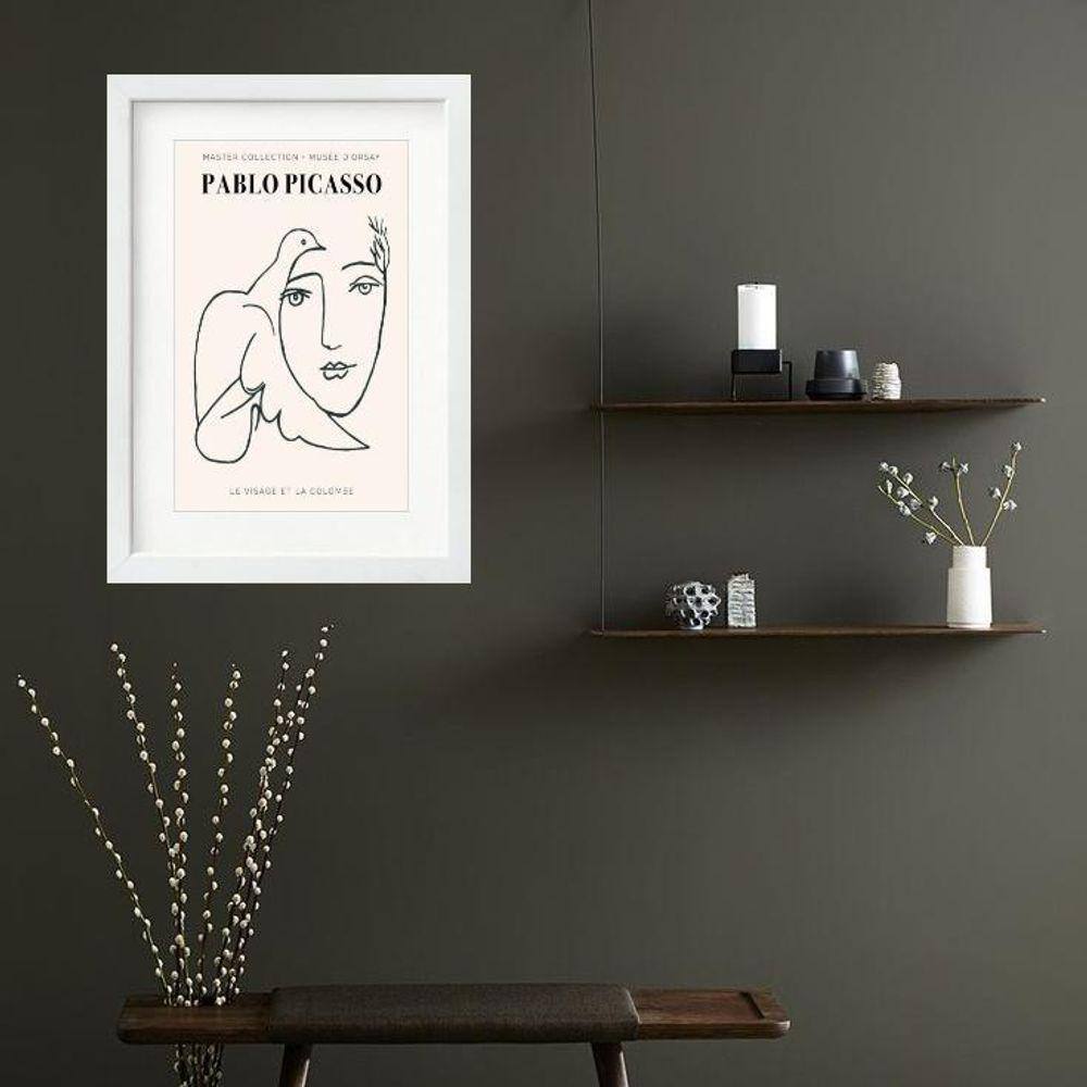 Quadro Minimalista Pablo Picasso - 60X48Cm