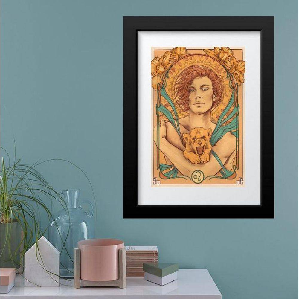 Quadro Vintage Signo Leão - 60X48Cm