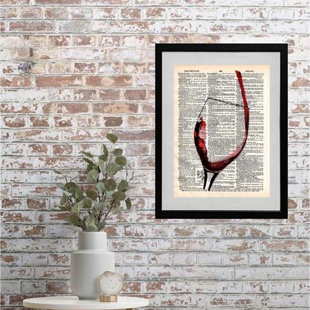 Quadro Taça De Vinho Tinto - 60X48Cm